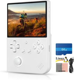 RG 40XXV Retro Handheld Game Console 4.0 inch IPS Screen Joystick RGB Lighting Linux 64-bit System 3200mAh Battery Supports 5G WiFi Bluetooth Transparent Black